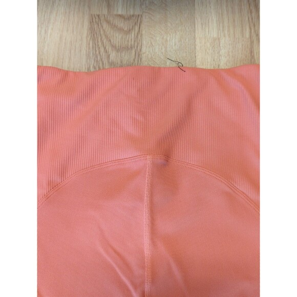 ZYIA Active Leggings Womens 12 Burnt Orange Premium 7/8 Ribbed Black Stripe - Picture 8 of 10